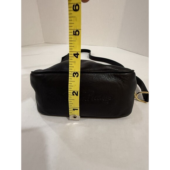 Vintage Paloma Picasso Black Leather Mini Shoulder Crossbody Handbag Gold Chain - Picture 8 of 16